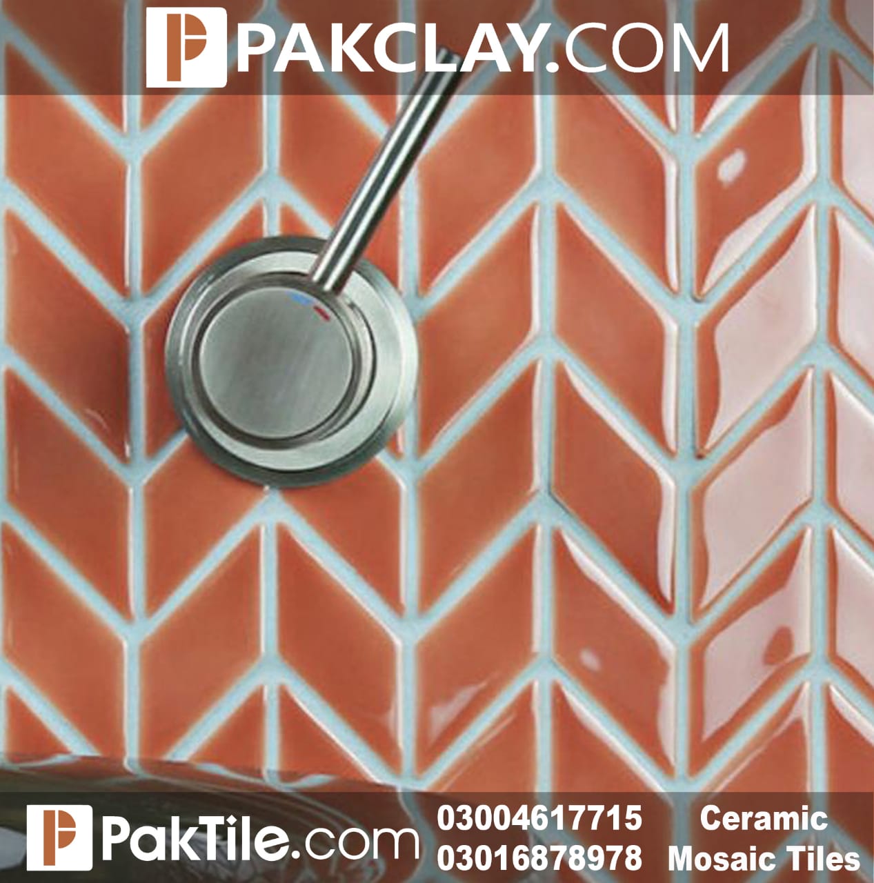 Pak Clay Bathroom Backsplash Mosaic Tile