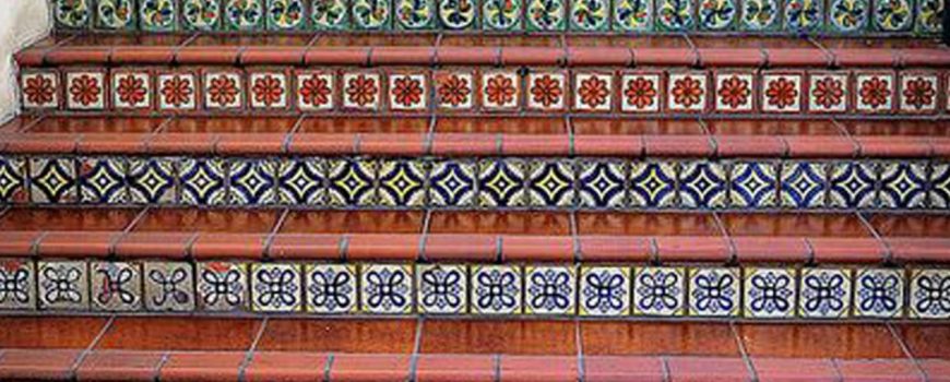 Pak Clay Stair Riser Mosaic Tiles