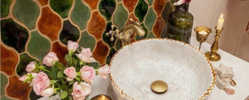 Pak Clay Washroom Backsplash Mosaic Tiles