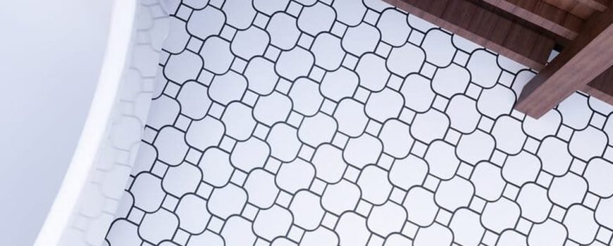 Pak Clay White Mosaic Floor Tiles