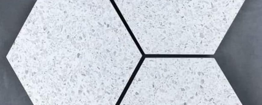 White Colour Terrazzo Flooring Tiles in Pakistan