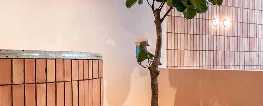 Indoor brick wall tile design