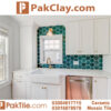 Bathroom backsplash wall tiles green color pakistan